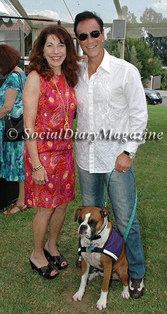 Rana Sampson of San Diego Center for Children with Social Diary Magazine's Scott Johnston and Kima the Celebrity Service Dog